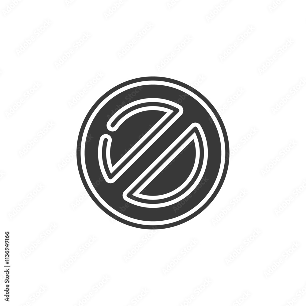 Blocked Icon Set Vector illustration in black Blocked Icon Set Vector illustration in black