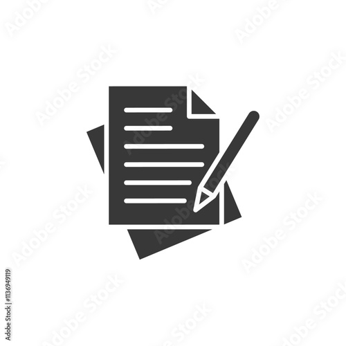 Writing Icon Set Vector illustration in black