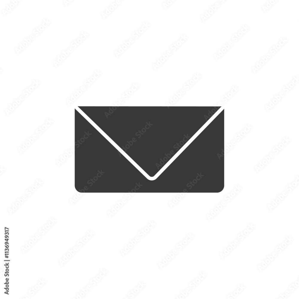 Email Button Icon Set Vector illustration in black Email Button Icon Set Vector illustration in black