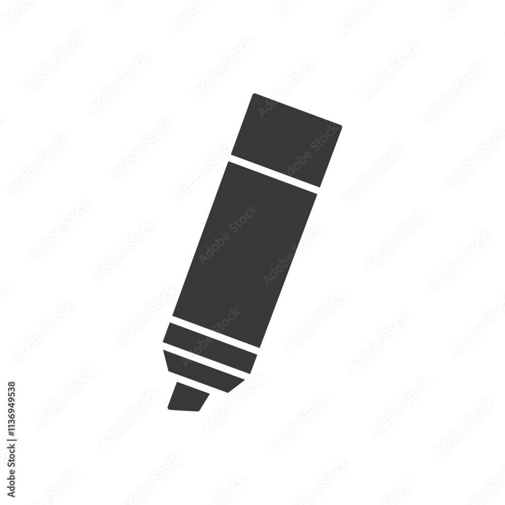 Highlighter Icon Set Vector illustration in black Highlighter Icon Set Vector illustration in black
