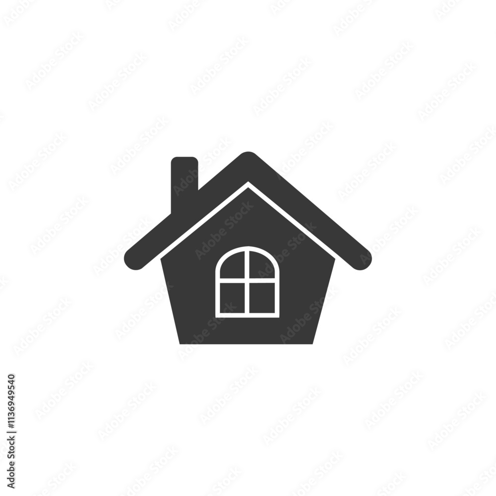 House Icon Set Vector illustration in black House Icon Set Vector illustration in black