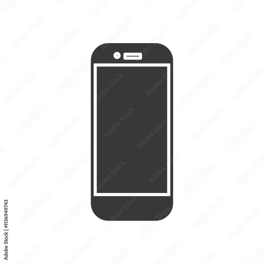 Mobile Icon Set Vector illustration in black Mobile Icon Set Vector illustration in black