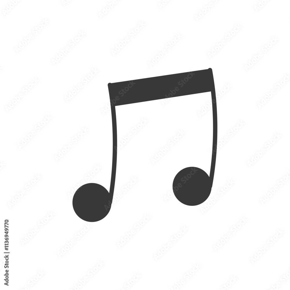 Music Note Icon Set Vector illustration in black Music Note Icon Set Vector illustration in black