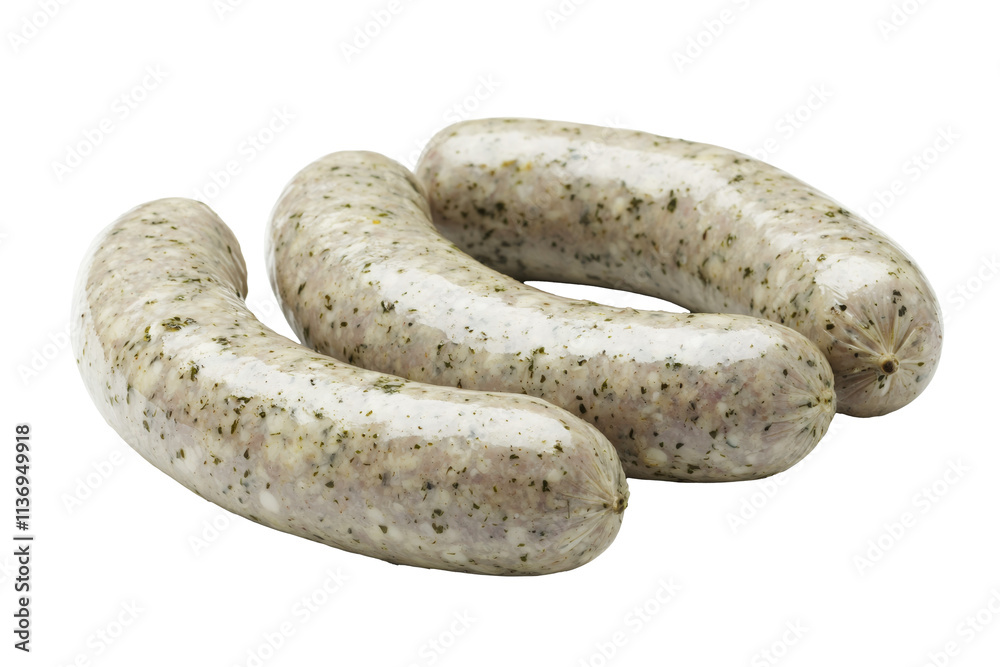 transparent PNG image of Raw pork sausages (weisswurst) transparent PNG image of Raw pork sausages (weisswurst)