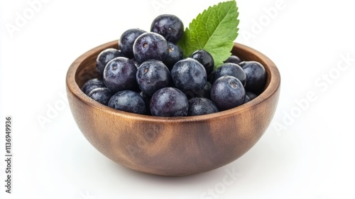 Fresh Blueberries in Wooden Bowl - A Healthy and Delicious Treat