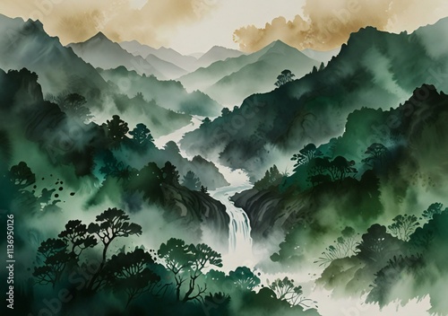 clouds over the mountains