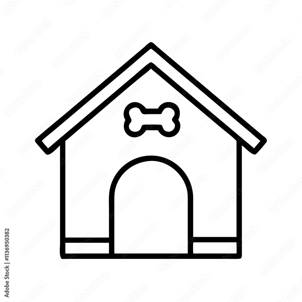 dog house icon, dog day line art, dog day icon - simple black line art icon of dog house, for dog day celebrations. dog day vector art. dog house icon, dog day line art, dog day icon - simple black line art icon of dog house, for dog day celebrations. dog day vector art.