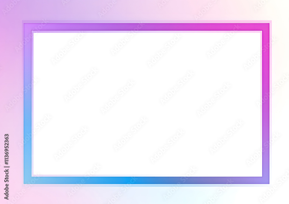 Blank Gradient Frame with Abstract Pastel Background in Purple and Blue Tones Blank Gradient Frame with Abstract Pastel Background in Purple and Blue Tones