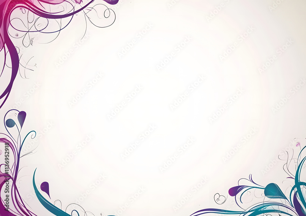 Blank Gradient Frame with Abstract Pastel Background design in Purple and Blue Tones. Blank Gradient Frame with Abstract Pastel Background design in Purple and Blue Tones.