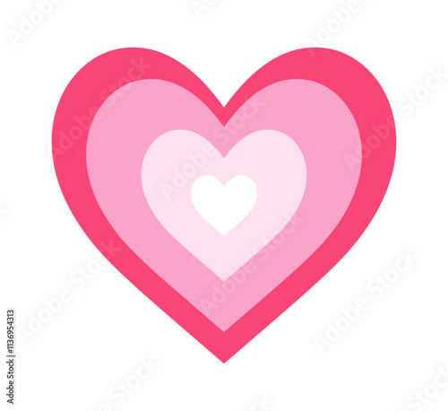 Concentric heart love valentine symbol