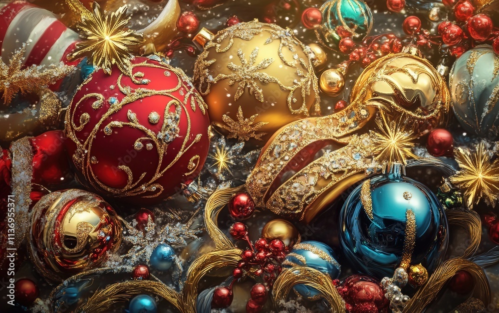Naklejka premium christmas festive holiday new year background