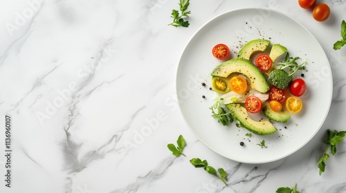 Minimalist fresh salad food backdrop