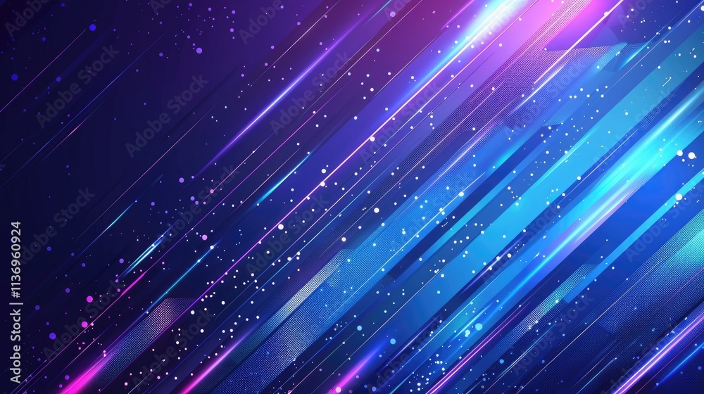 Fototapeta premium A vibrant abstract background with diagonal light streaks and sparkling effects.