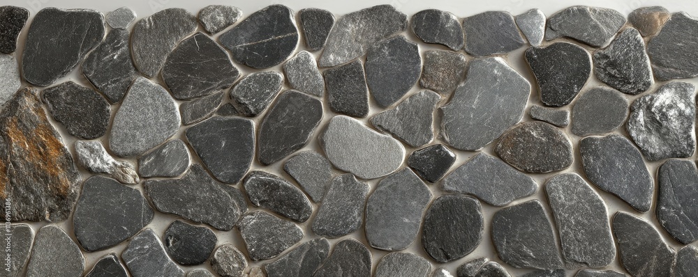 Smooth Grey Pebbles, Natural Stone Texture Smooth Grey Pebbles, Natural Stone Texture