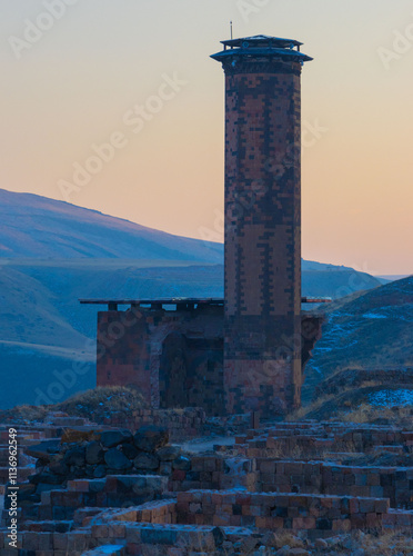 Ani ancient city on  kars-armenian border in turkey