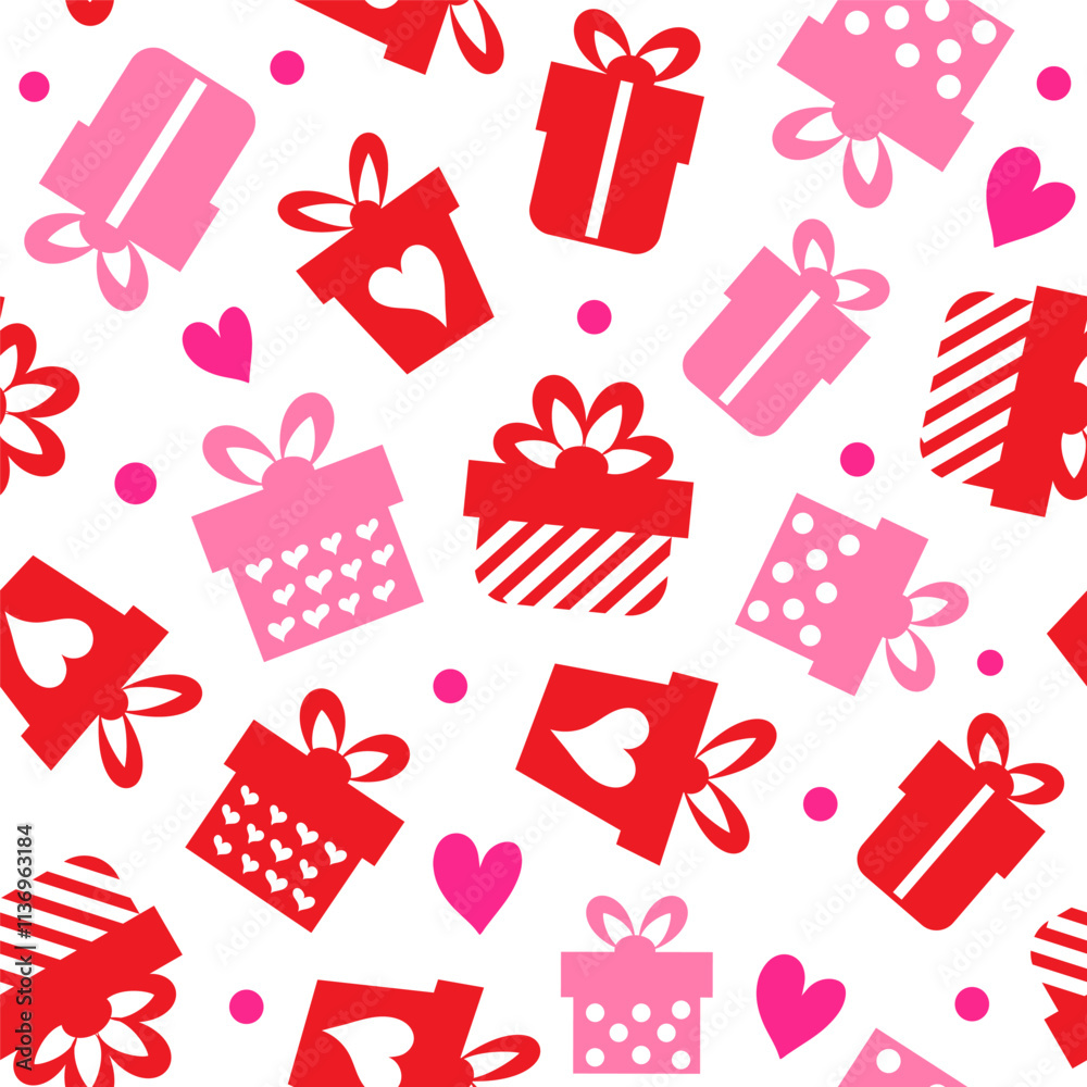 seamless pattern featuring beautifully designed gift boxes