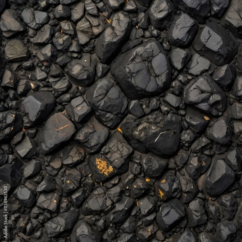 Black volcanic stone, basalt