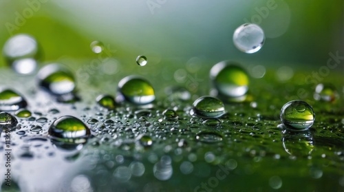 Wallpaper Mural Water drops on glass close-up, macro Torontodigital.ca