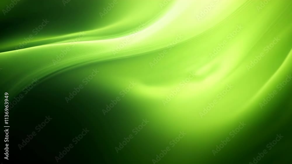 Green background with a green line. The line is curved and has a wavy appearance. The background is mostly green with some white and black