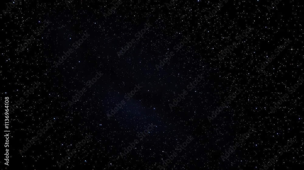 Fototapeta premium Night sky filled with sparkling stars against a dark black background, stars, background
