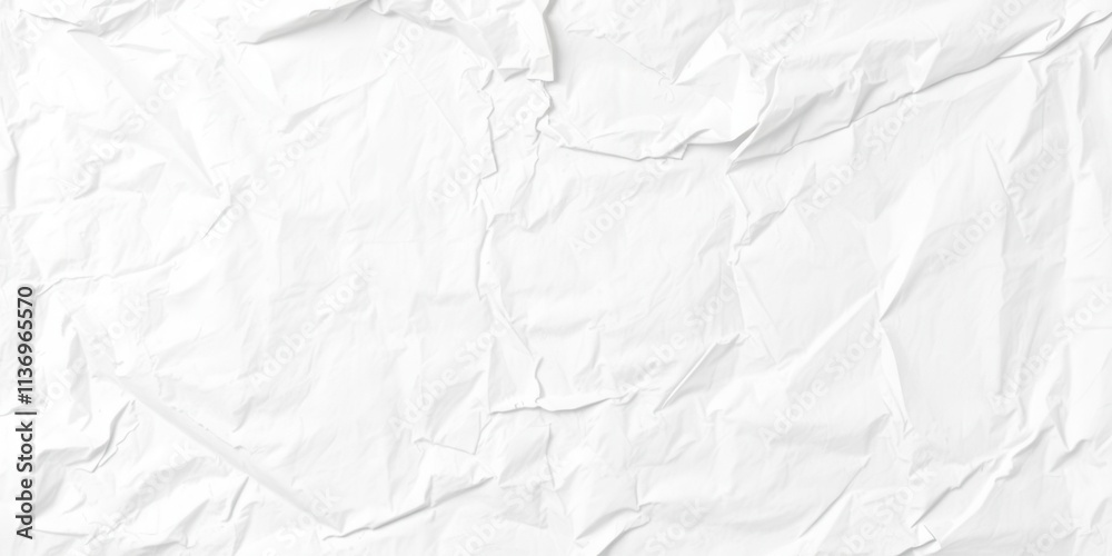 Obraz premium White creased poster texture with wrinkled and folded surface, ideal for adding depth and dimension to designs, creased, white