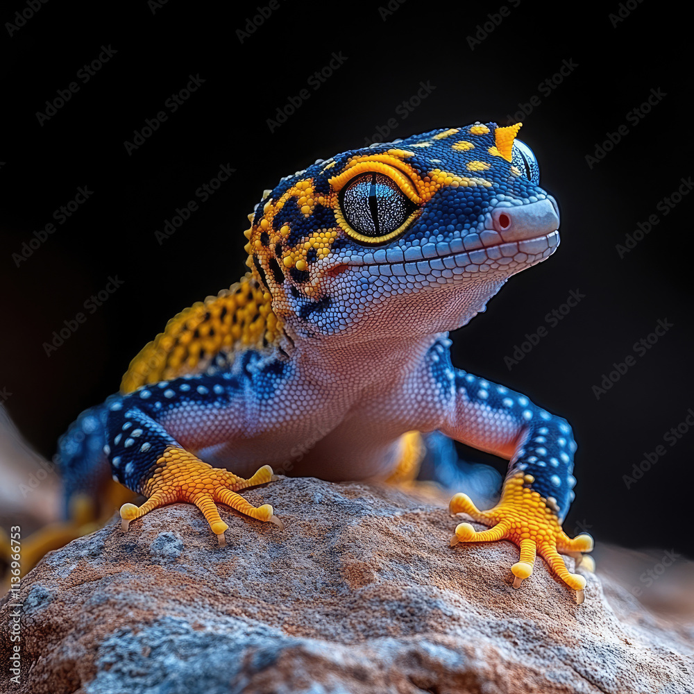 Obraz premium Vibrant Gecko Portrait