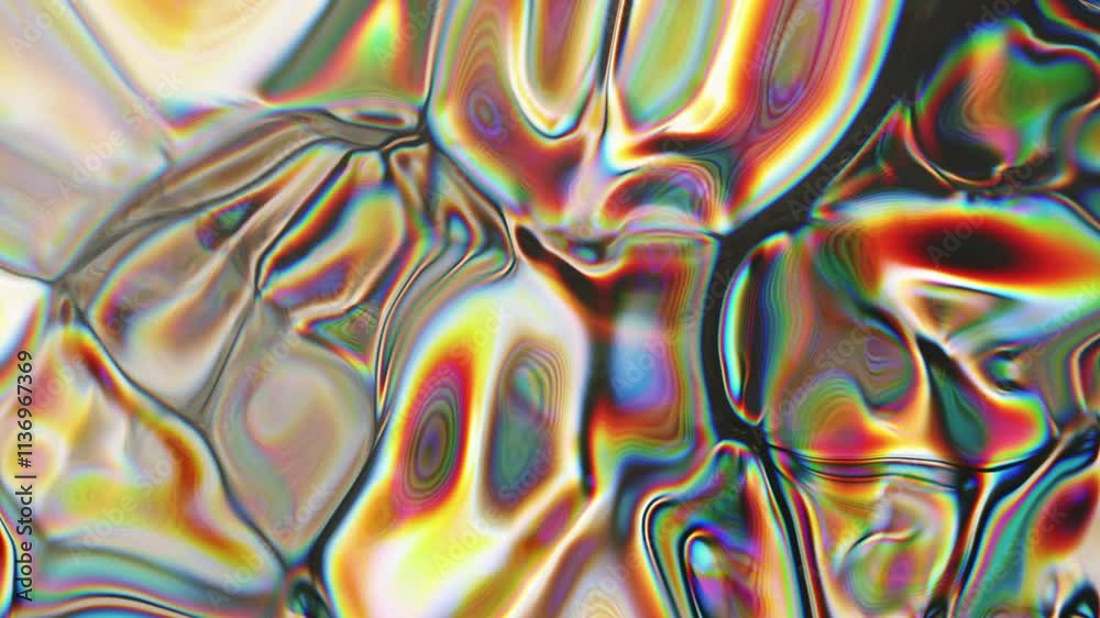 Liquid caustics with psychodelic effect as abstract background, 4K