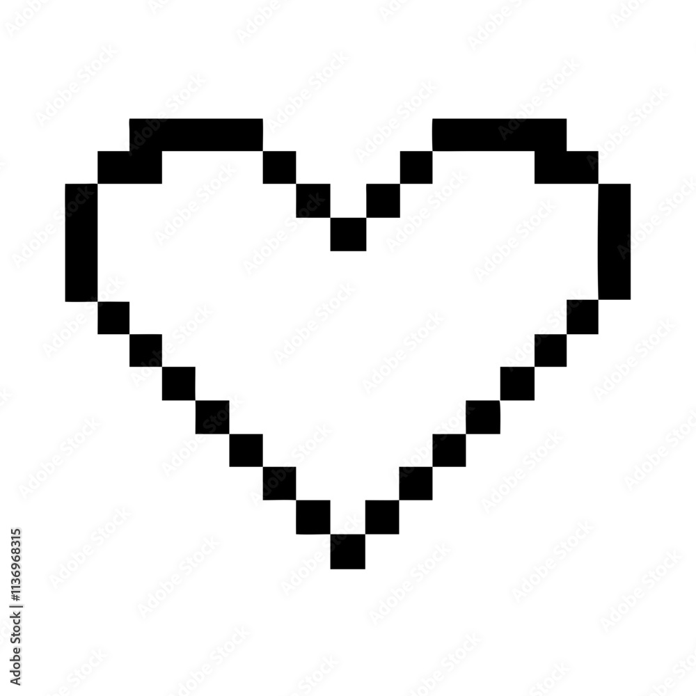 retro pixel heart icon, video games day line art, video games icon - simple black line art icon of retro pixel heart, for video games day celebrations. games day vector art. retro pixel heart icon, video games day line art, video games icon - simple black line art icon of retro pixel heart, for video games day celebrations. games day vector art.