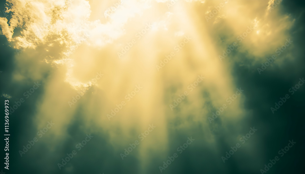 Dramatic sun rays piercing through dark clouds, creating a mystical, ethereal atmosphere. Perfect for backgrounds, mood boards, and artistic projects. Dramatic sun rays piercing through dark clouds, creating a mystical, ethereal atmosphere. Perfect for backgrounds, mood boards, and artistic projects.
