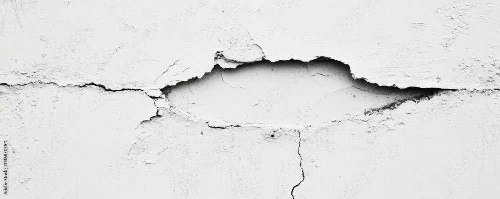 Fototapeta premium White Grunge Stucco Texture Wallpaper. Premium Light Grey Background with copy-space.