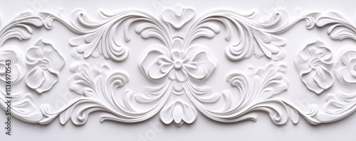White Stucco Pattern Background.