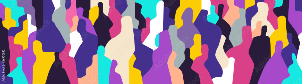Virtual people fashion modern community abstract vector illustration Virtual people fashion modern community abstract vector illustration