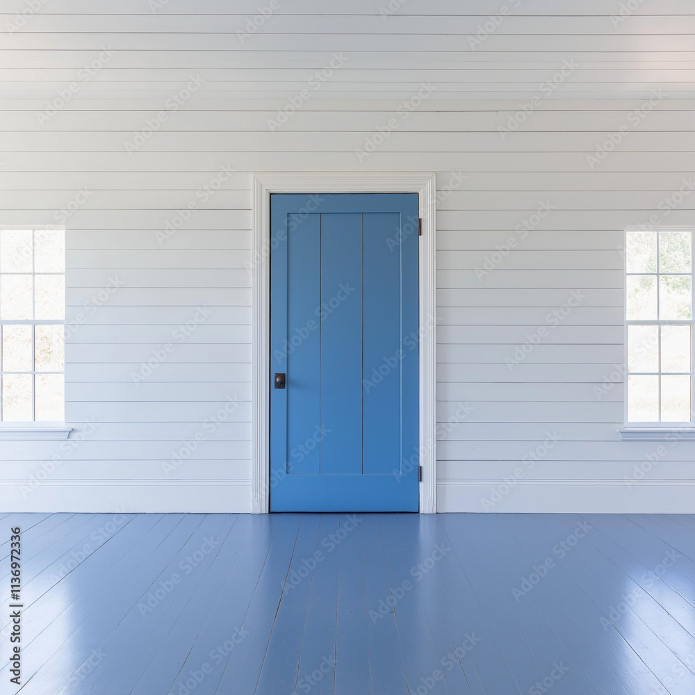 Fototapeta premium Vintage Farmhouse Doorway Adding Rustic and Classic Charm