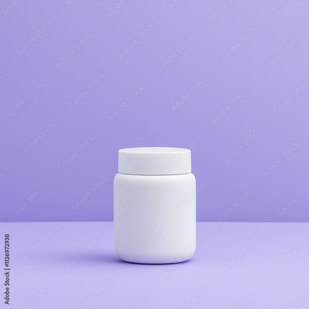 Elegant and Understated Face Cream Jar in Soft Lavender Tone