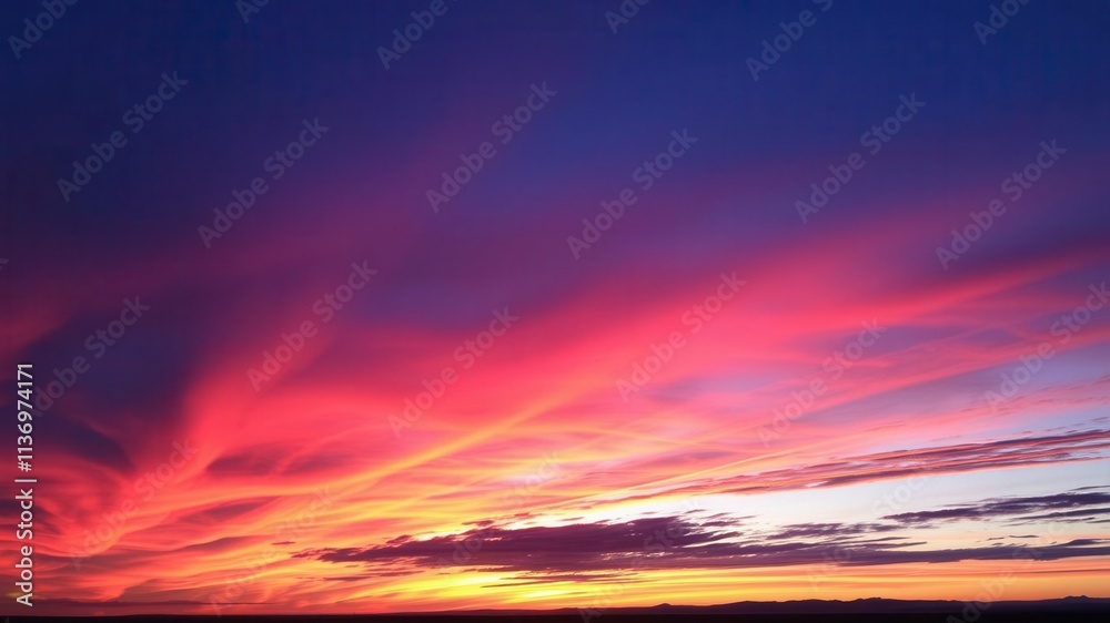 Abstract vibrant sky filled with shades of pink, purple, and orange at sunset, beauty, clouds Abstract vibrant sky filled with shades of pink, purple, and orange at sunset, beauty, clouds