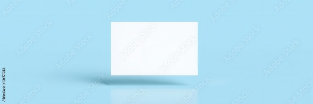 A floating business card mockup in a modern and clean design, showcasing a professional branding concept, concept, blank A floating business card mockup in a modern and clean design, showcasing a professional branding concept, concept, blank