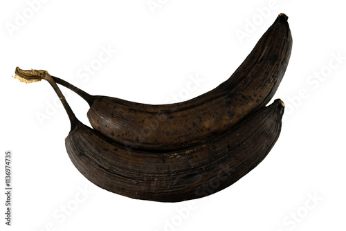 spoiled, over, freshness, decay, concept, bad, studio, snack, rotten, nutrition, brown, peel, old, overripe, skin, sweet, fresh, healthy, background, tropical, raw, white, closeup, food, black, nature
