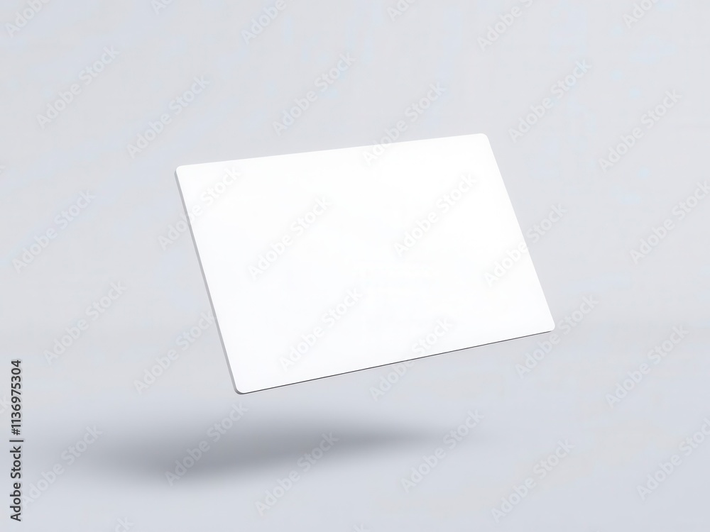 Floating business card mockup hovering in mid-air with shadow, design, floating, creative Floating business card mockup hovering in mid-air with shadow, design, floating, creative