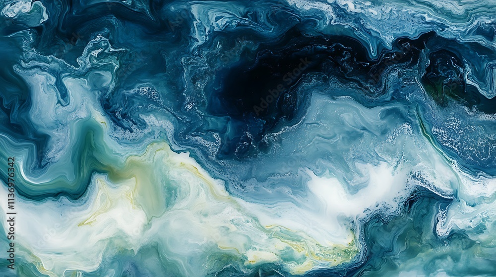 Abstract Blue and White Swirling Marble Design Abstract Blue and White Swirling Marble Design