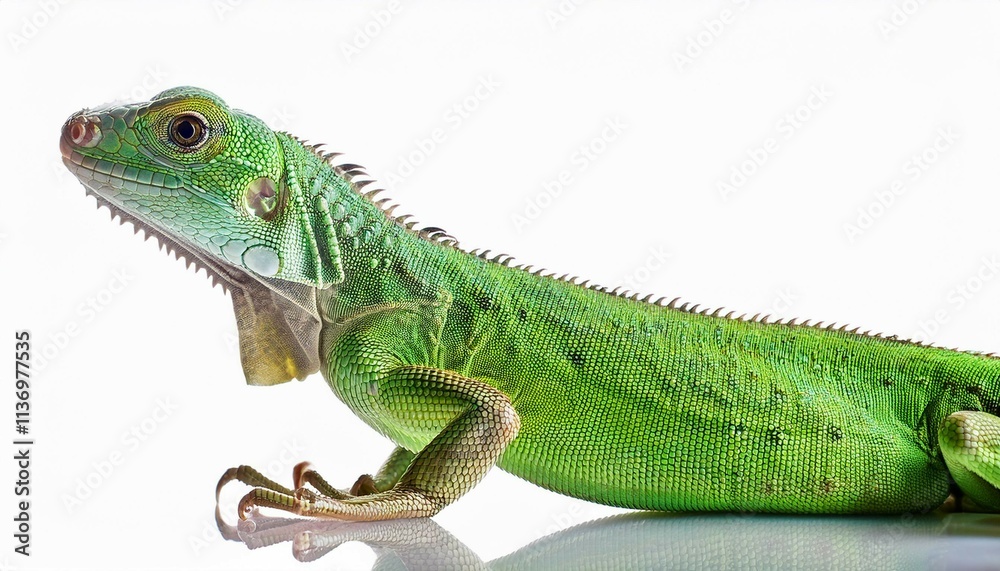 Obraz premium green iguana on a branch