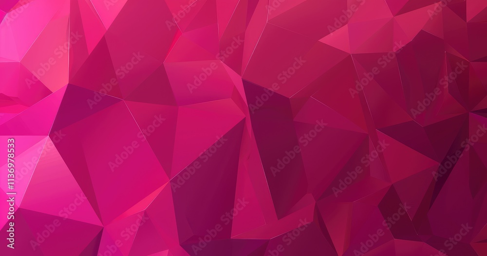 A vibrant abstract background featuring geometric shapes in shades of pink.