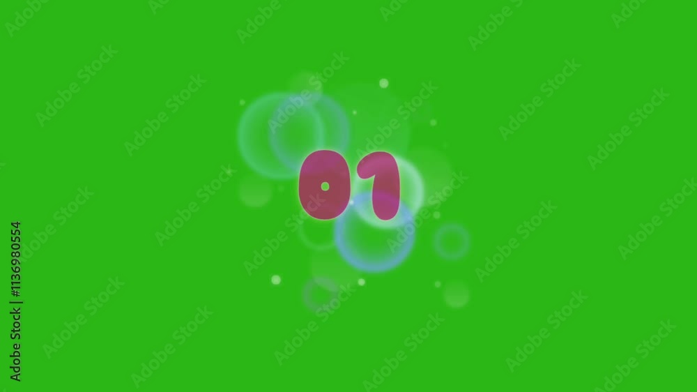 stunning countdown animation 05 to 00. Modern flat design with animation on green screen background stunning countdown animation 05 to 00. Modern flat design with animation on green screen background