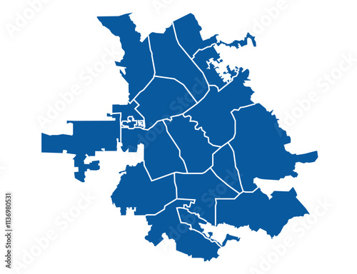 Outline map of San jose city