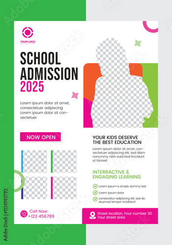 school admission flyer design