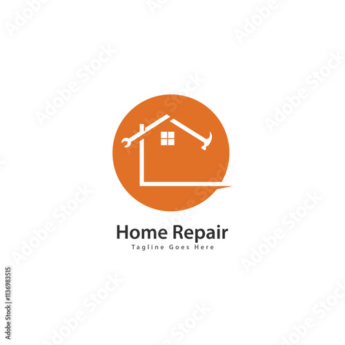 home repair logo template vector icon design