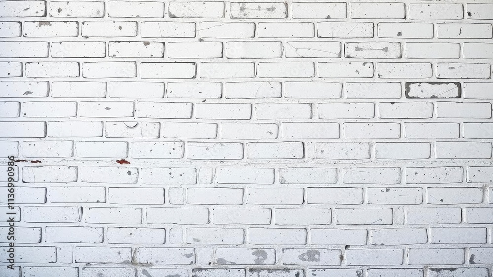Gritty and weathered white brick wall with textured surface, perfect for background, vintage, worn, wallpaper Gritty and weathered white brick wall with textured surface, perfect for background, vintage, worn, wallpaper