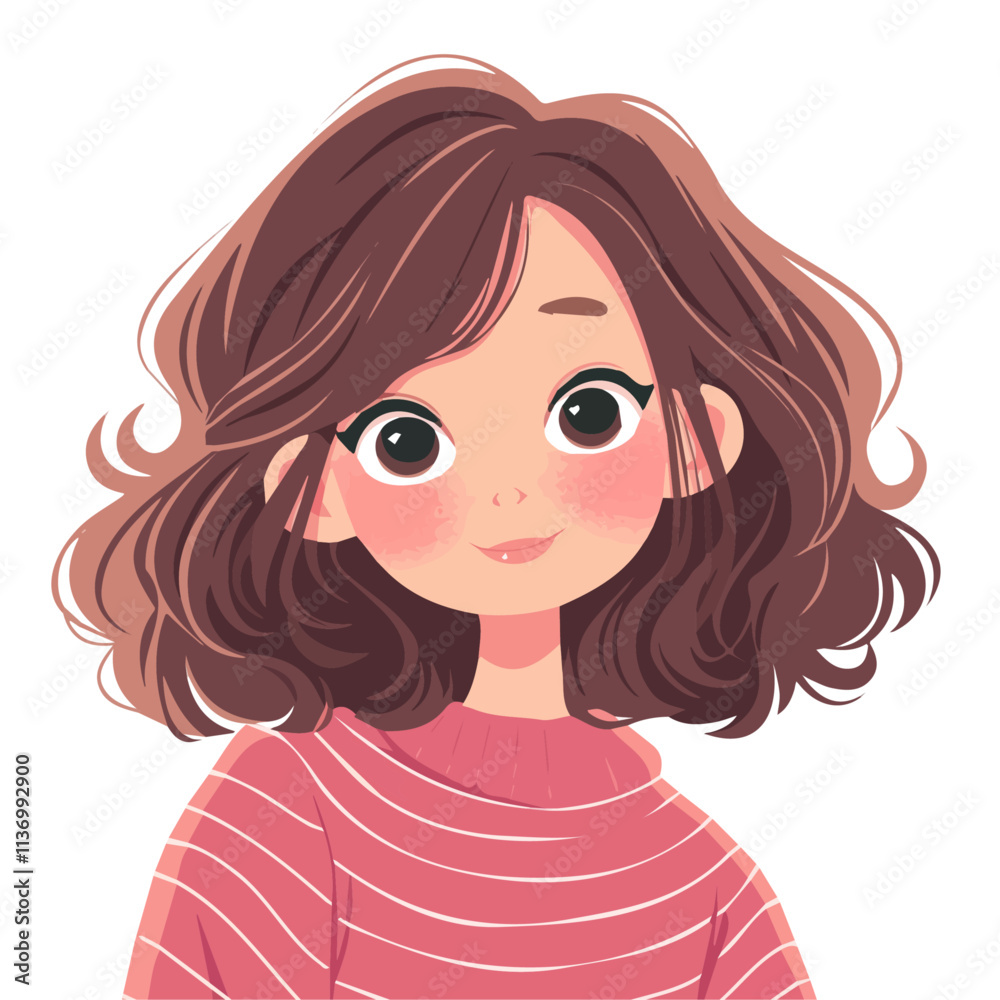 She_has_Boho_Waves_hairstyle_Flat_2D_cute_little_girl She_has_Boho_Waves_hairstyle_Flat_2D_cute_little_girl