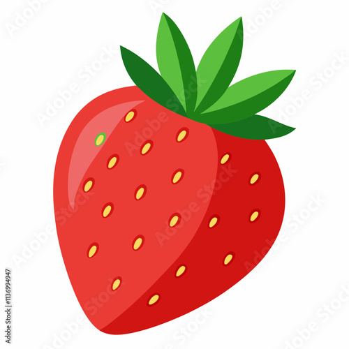 Strawberry vecto White background