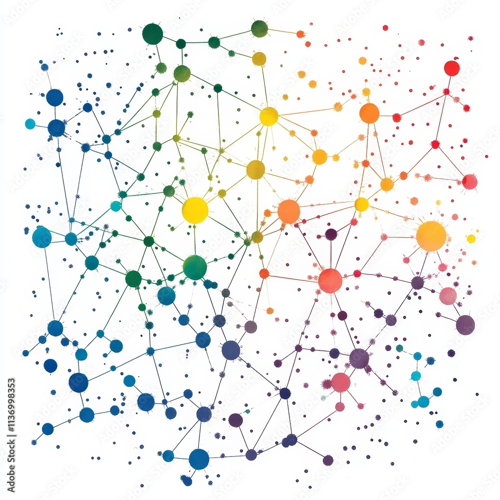 A colorful constellation map