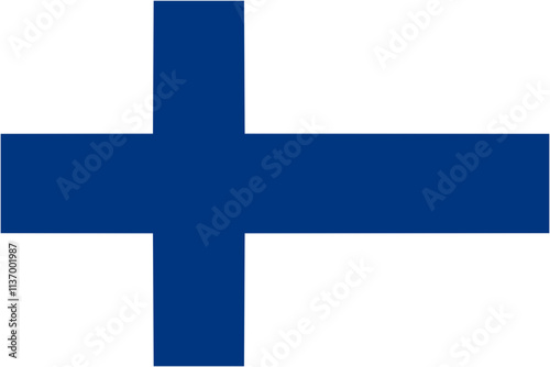 Finland flag isolated vector illustration